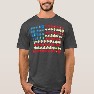 Camiseta Patriótico Floral Americano 4 de Julio Amante Flor