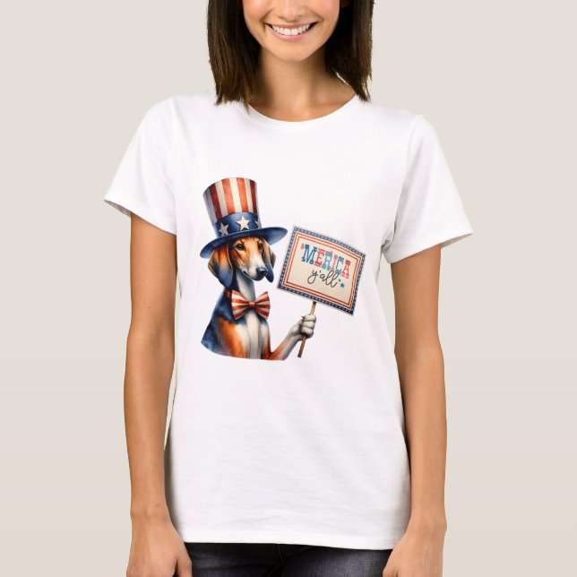 Camiseta Patriótico Foxhound 'Merica Y'all (Anverso)