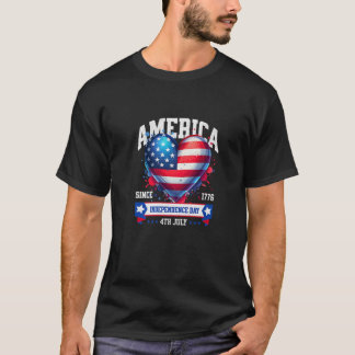 Camiseta Patriótico Freedom Dad Mom 4 de Julio American Hea