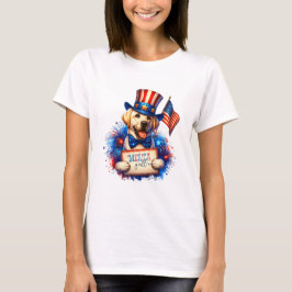 Camiseta Patriótico Golden Labrador 'Merica Y'all