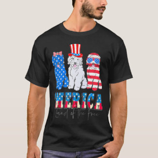 Camiseta Patriótico Goldendoodle Perro 4 De Julio Estados U