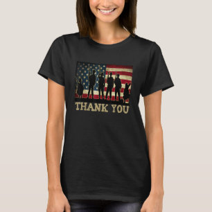 Camiseta Patriótico Gracias Soldados Y Veteranos Estadounid