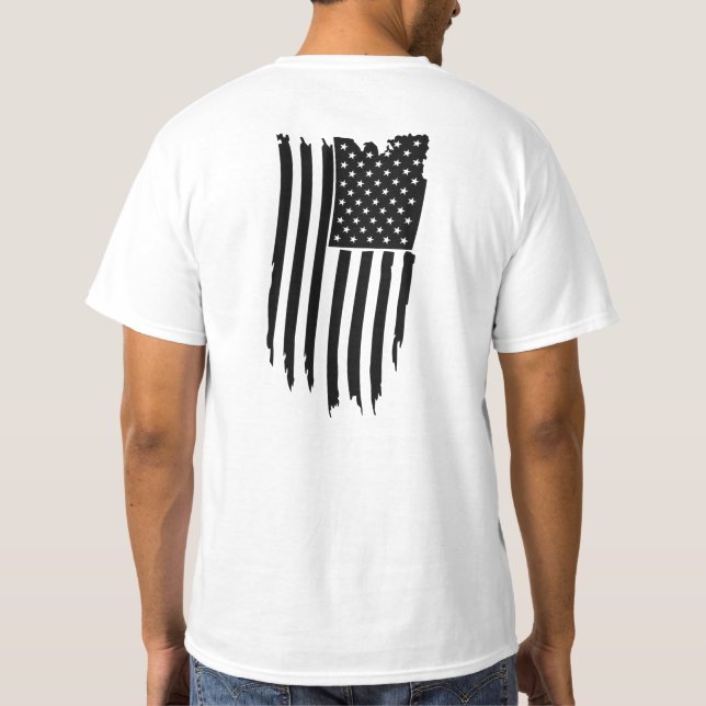 Camiseta *~* Patriótico Grunge American - Bandera moderna d (Reverso)
