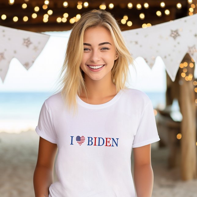 Camiseta Patriótico I Heart Love Joe Biden Flag (Subido por el creador)
