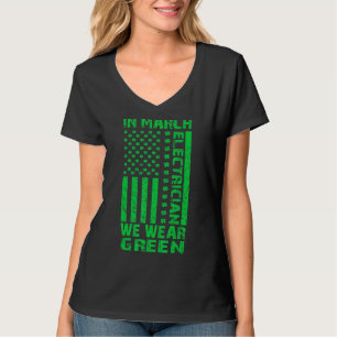 Camiseta Patriótico Irlandés Bandera Estadounidense Electri