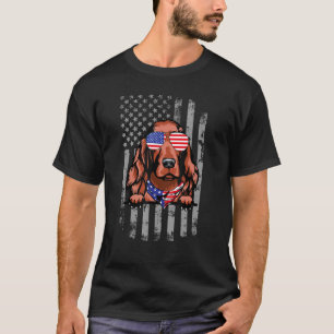 Camiseta Patriótico Irlandés Setter Dog Bandera Americana 4