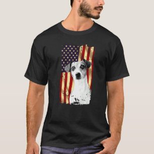 Camiseta Patriótico Jack Russell Terrier Bandera Estadounid
