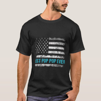 Camiseta Patriótico Mejor Pop Con Bandera Estadounidense