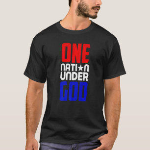 Camiseta Patriótico Norteamericano EEUU Bandera Cristiana E