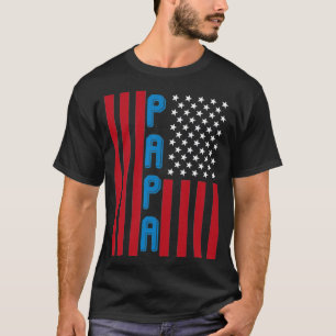 Camiseta Patriótico Papa US Flag Fathers Day