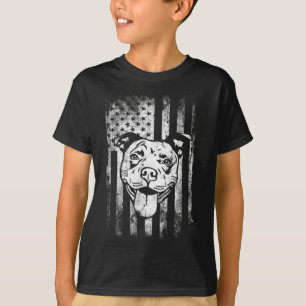 Camiseta Patriótico Pitbull Bandera Americana Perro Lover
