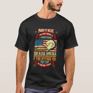 Camiseta Patriótico Políticamente Incorrecto Dios bendiga a