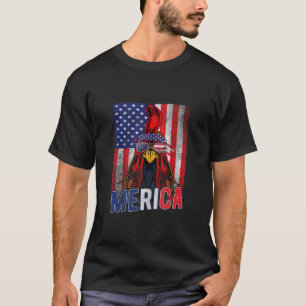 Camiseta Patriótico Pollo Merica 4 De Julio Independiente D