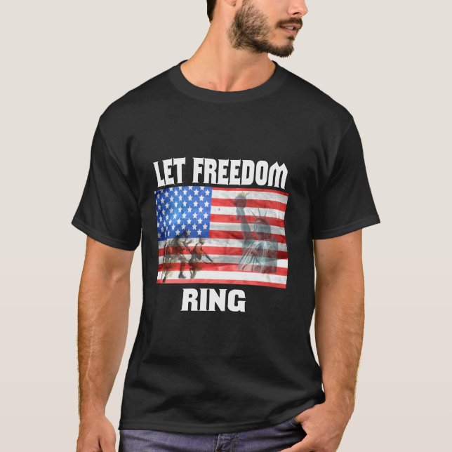 Camiseta Patriótico Que La Libertad Llame Bandera Estadouni (Anverso)