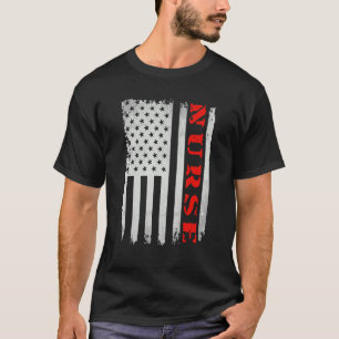 Camiseta Patriótico Rn Lpn Bandera Estadounidense 4 de Juli