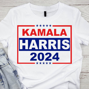 Camiseta Patriótico Rojo, Blanco y Azul Kamala Harris 2024