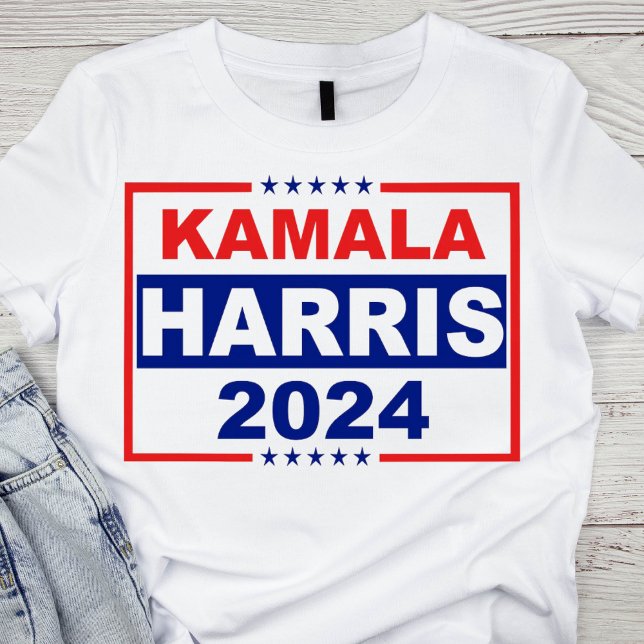 Camiseta Patriótico Rojo, Blanco y Azul Kamala Harris 2024 (Subido por el creador)