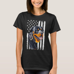 Camiseta Patriótico Rottweiler Bandera Americana Perro Love