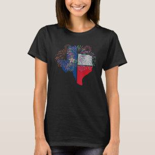 Camiseta Patriótico Rubio Texano Bandera Fuego de Texas