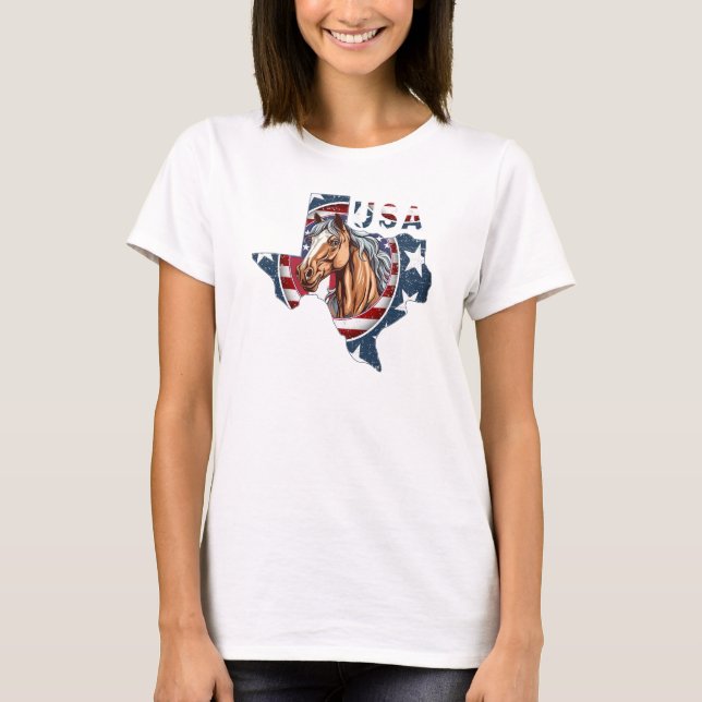 Camiseta Patriótico Texas EE. UU. (Anverso)