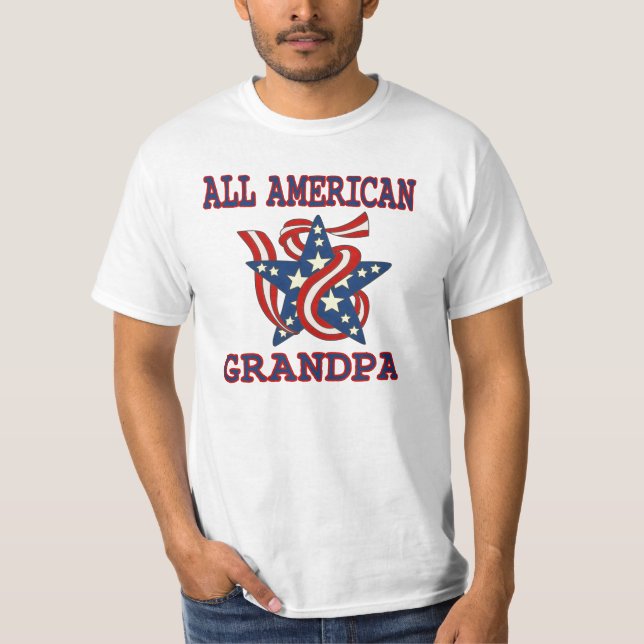 Camiseta Patriótico Todo Abuelo Estadounidense (Anverso)