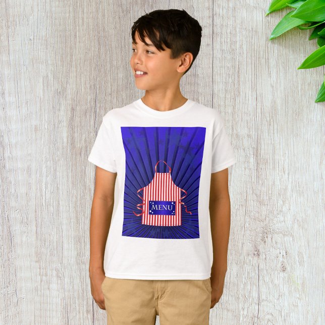 Camiseta Patriótico USA Chef Red White Blue BBQ Cocinar (Subido por el creador)