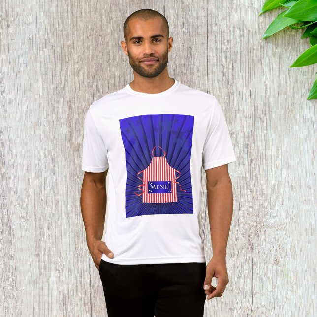 Camiseta Patriótico USA Chef Red White Blue BBQ Cocinar (Subido por el creador)