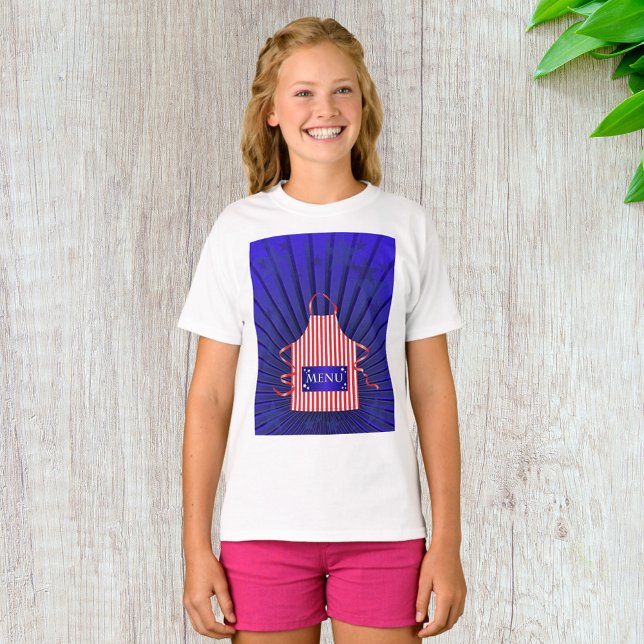 Camiseta Patriótico USA Chef Red White Blue BBQ Cocinar (Subido por el creador)