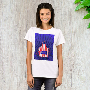 Camiseta Patriótico USA Chef Red White Blue BBQ Cocinar