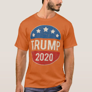 Camiseta Patriótico vintage del botón retro Donald Trump 20