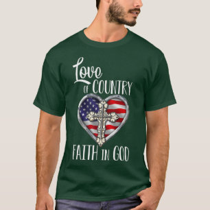 Camiseta Patriotismo cristiano Amor al país Fe en Dios H