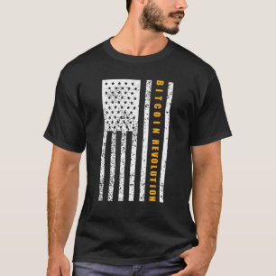 Camiseta Patriotismo de Bitcoin Bandera Patriótica Vieja Am