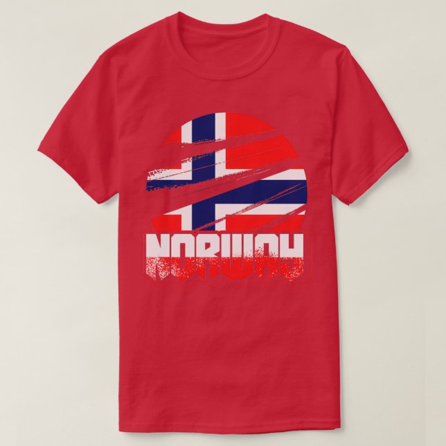 Camiseta patriotismo de la bandera de noruega (Diseño del anverso)