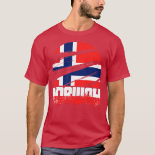 Camiseta patriotismo de la bandera de noruega