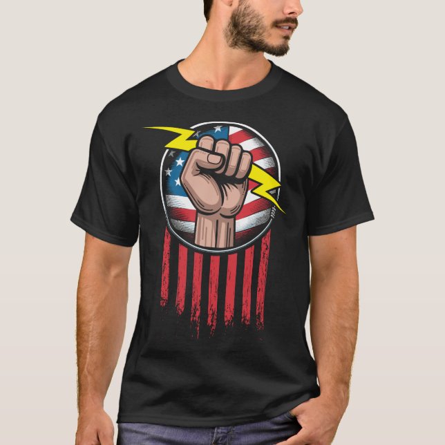Camiseta Patriotismo de la bandera norteamericana del Elect (Anverso)