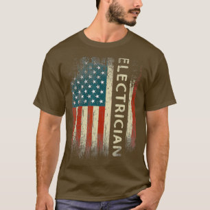 Camiseta Patriotismo electricista obsequia la bandera estad