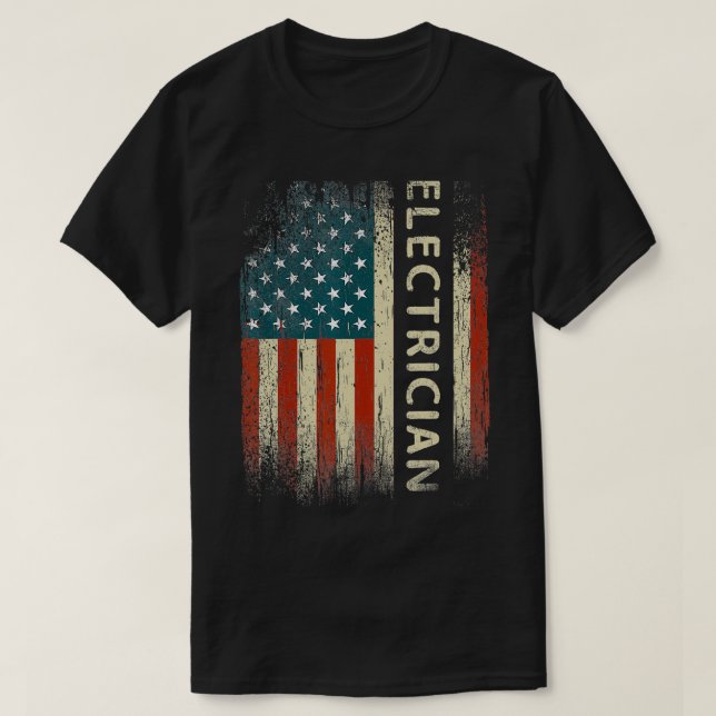Camiseta Patriotismo eléctrico regalo fondos de la bandera  (Diseño del anverso)