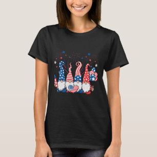 Camiseta Patriotismo Estadounidense Gnomes Independencia De
