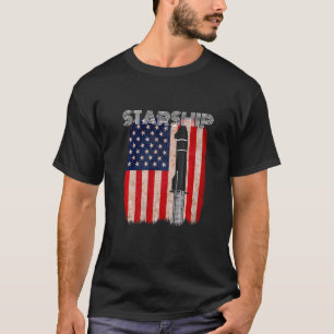 Camiseta Patriotismo Starship American Flag Estrellas patri