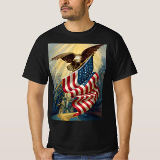 Camiseta Patriotismo Vintage, Bandera Americana Águila Patr