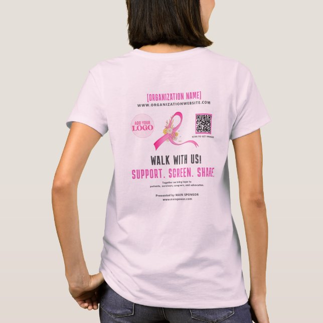 Camiseta Patrocinador de código QR de la Cinta de Concienci (Reverso)