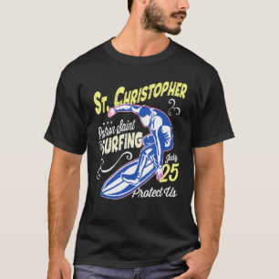 Camiseta Patrocinador De Saint Christopher Surf Del Gato De