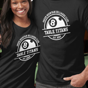 Camiseta Patrocinador del año del equipo Billiards Pool Clu