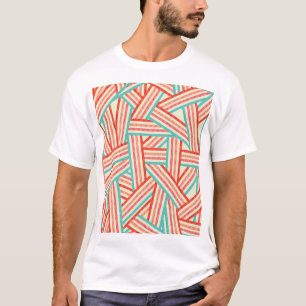 Camiseta Patrón abstracto a rayas coloridas