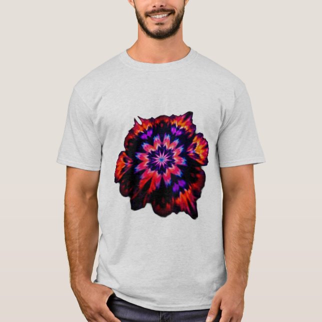 Camiseta Patrón abstracto de degradado de tinta vibrante (Anverso)