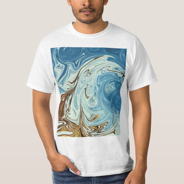 Camiseta Patrón abstracto de líquido (Anverso)