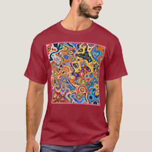 Camiseta Patrón abstracto dinámico y vibrante