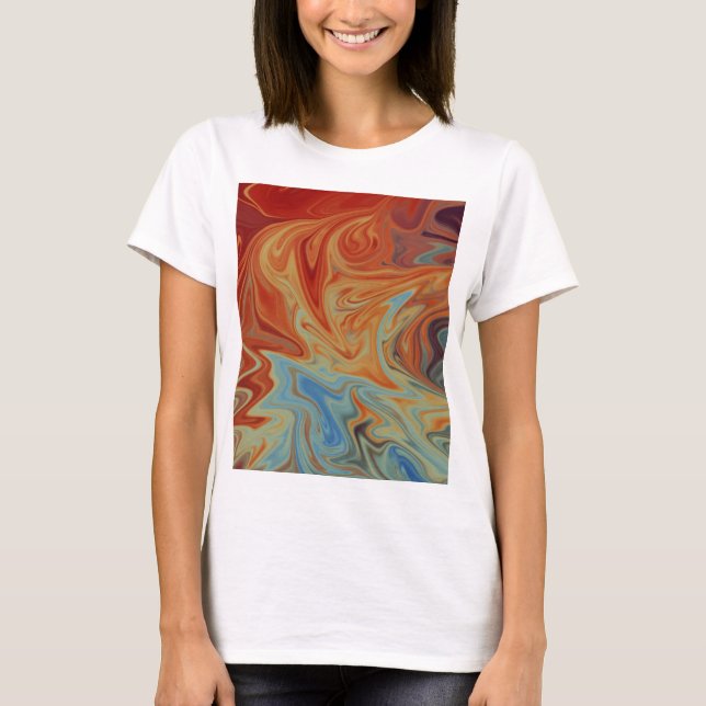 Camiseta Patrón abstracto fluido (Anverso)