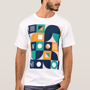 Camiseta Patrón abstracto geométrico: colorido, diseño mode