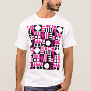 Camiseta Patrón abstracto moderno de mediados de siglo.